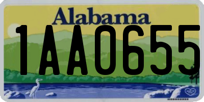 AL license plate 1AA0655