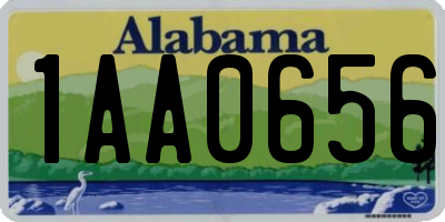 AL license plate 1AA0656