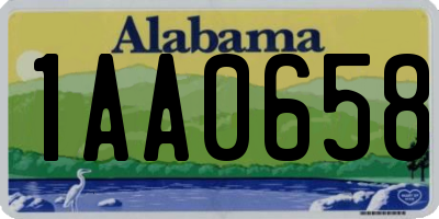 AL license plate 1AA0658