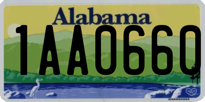 AL license plate 1AA0660