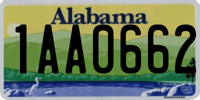 AL license plate 1AA0662