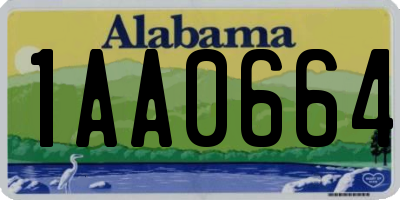 AL license plate 1AA0664