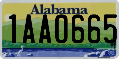 AL license plate 1AA0665