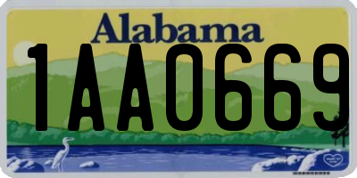 AL license plate 1AA0669