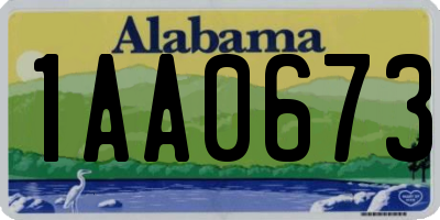 AL license plate 1AA0673