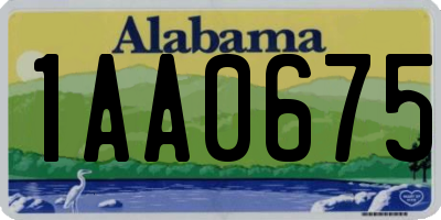 AL license plate 1AA0675