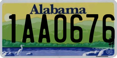 AL license plate 1AA0676