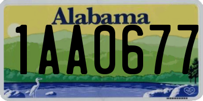 AL license plate 1AA0677