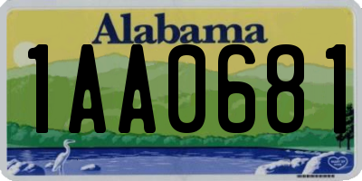 AL license plate 1AA0681