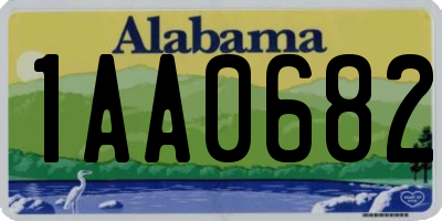 AL license plate 1AA0682