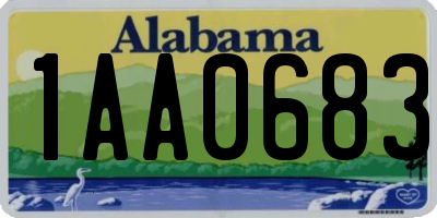 AL license plate 1AA0683