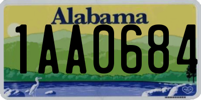 AL license plate 1AA0684