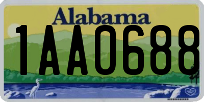 AL license plate 1AA0688