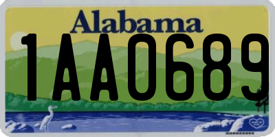 AL license plate 1AA0689