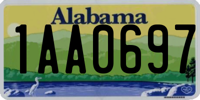 AL license plate 1AA0697