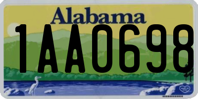 AL license plate 1AA0698