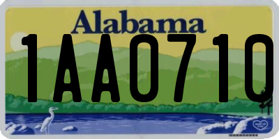 AL license plate 1AA0710