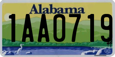 AL license plate 1AA0719