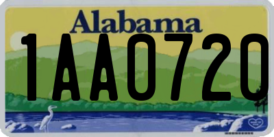 AL license plate 1AA0720