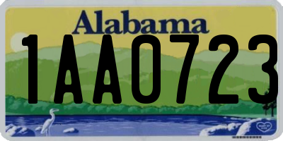 AL license plate 1AA0723