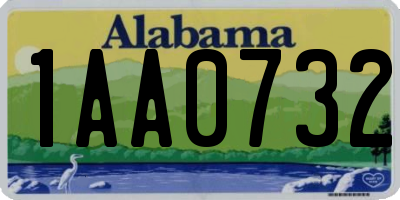 AL license plate 1AA0732