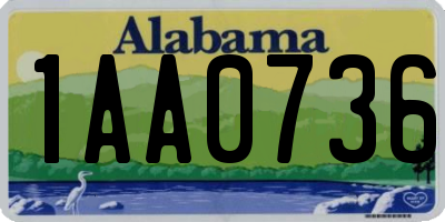 AL license plate 1AA0736