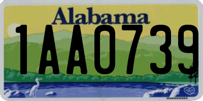 AL license plate 1AA0739