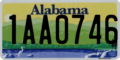 AL license plate 1AA0746