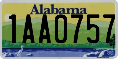 AL license plate 1AA0757