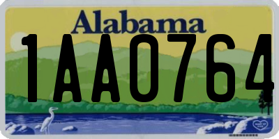 AL license plate 1AA0764