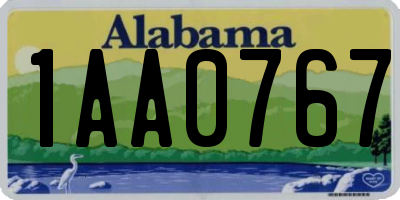 AL license plate 1AA0767