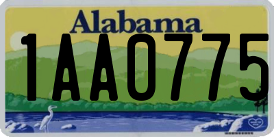 AL license plate 1AA0775