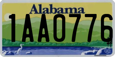 AL license plate 1AA0776