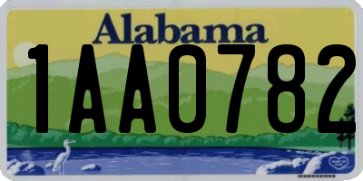 AL license plate 1AA0782