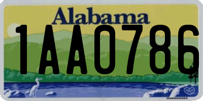 AL license plate 1AA0786