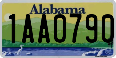 AL license plate 1AA0790