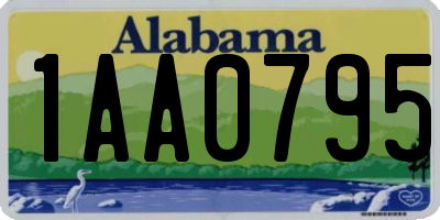 AL license plate 1AA0795