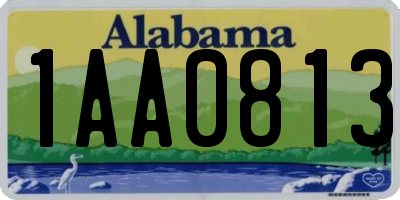 AL license plate 1AA0813
