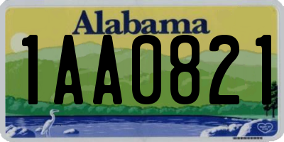 AL license plate 1AA0821