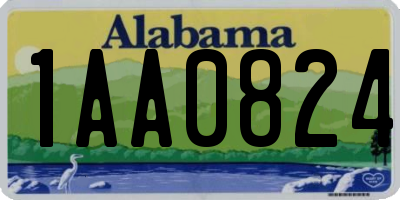 AL license plate 1AA0824