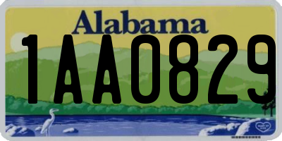 AL license plate 1AA0829