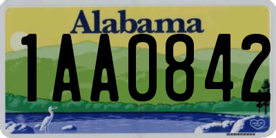 AL license plate 1AA0842
