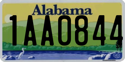 AL license plate 1AA0844