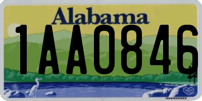 AL license plate 1AA0846