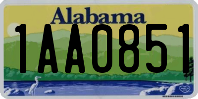 AL license plate 1AA0851