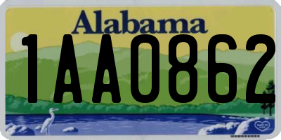 AL license plate 1AA0862