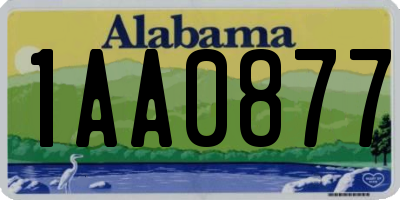 AL license plate 1AA0877