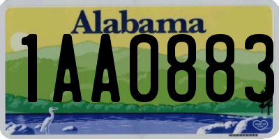 AL license plate 1AA0883