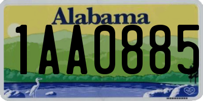 AL license plate 1AA0885