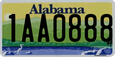 AL license plate 1AA0888